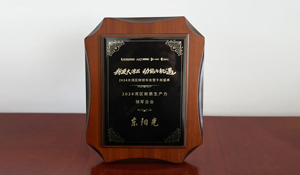 喜訊 | 東陽光集團榮獲2024灣區(qū)新質(zhì)生產(chǎn)力領(lǐng)軍企業(yè)